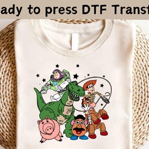Disney Toy Story Friends DTF, Buzz Woody Jessie Slinky Aliens Rex DTF Transfer, Disney Toy Story Matching Shirt, Disney Characters Shirt