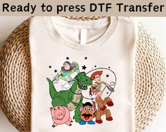 Disney Toy Story Friends DTF, Buzz Woody Jessie Slinky Aliens Rex DTF Transfer, Disney Toy Story Matching Shirt, Disney Characters Shirt