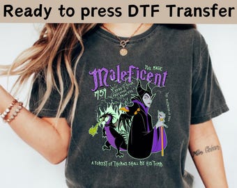 Disney Villains Maleficent DTF Transfer, Disney Villains The Evil Shirt, Disney Evil Queens DTF, Girls Trip Shirt, Evil Queen Matching Shirt