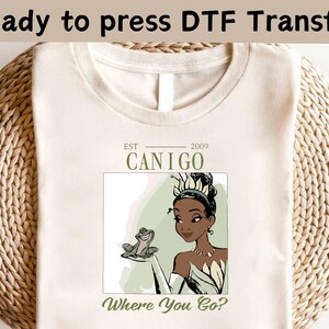Disney Princess Tiana Coquette Bows DTF, Disney Princess DTF, Princess And The Frog DTF, Disney Princess Shirt, Princess Birthday Girl Shirt