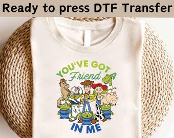 Disney Toy Story Friends DTF Transfer, Buzz Woody Jessie Slinky Aliens Rex DTF Transfer,Disney Toy Story Shirt, Disney Characters Shirt