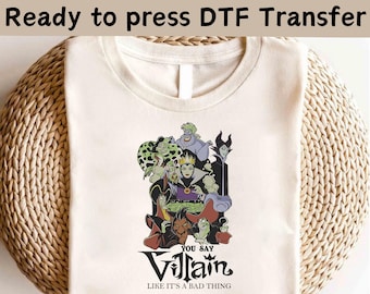 Camiseta de Disney "Villano" como si fuera algo malo (DTF), personajes de villanos de Disney, Magic Kingdom (DTF), camiseta de villanos, camiseta de villanos de Bad Witches
