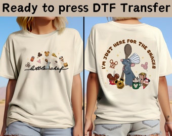 Disney Remy DTF Transfer, Here For The Snacks Shirt, Little Chef Remy DTF Transfers,  Remy Gusteau's Tee, Ratatouille Remy Shirt, Chef Shirt