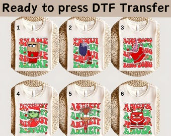 Disney Inside Out Christmas DTF, Disney Inside Out Characters DTF,It's Okay To Feel All The Feels DTF,Disney Christmas Shirt, Christmas Gift