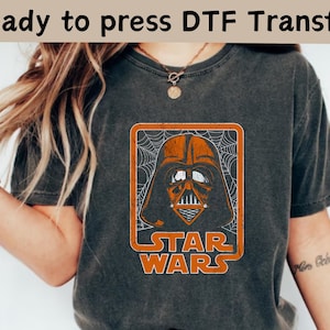 Disney Star Wars Halloween DTF, Trick or Treat DTF, Spooky Season DTF, Disney Pumpkin Shirt, Halloween Party Shirt, Disney Darth Vader Shirt