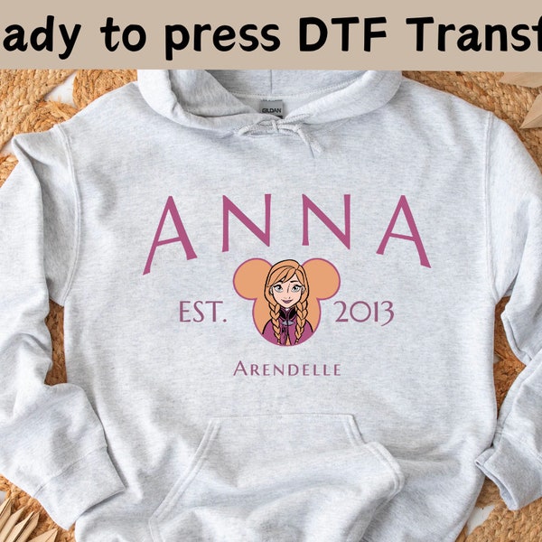 Retro Disney Anna Est 2013 DTF Transfer, Disney Princess Transfer, Disney Magic Kingdom DTF, Disney Elsa Princess Ready To Press, Girl Trip