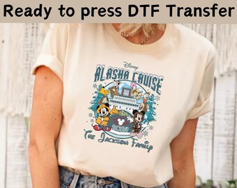 Disney Alaska Cruise Line DTF Transfer, Mickey Minnie Disney Alaska Cruise DTF Transfer, Alaska Cruise Line DTF, Disney Alaska Cruise Shirt