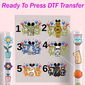 Star Wars Character Ready To Press Dtf Transfer, Star Wars gift , Star Wars Disney Digital Print, Star Wars,Baby yoda,Star wars