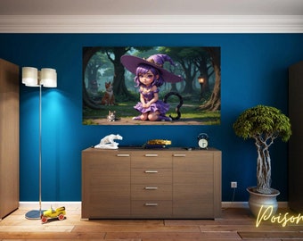 Pôster de bruxa fofo