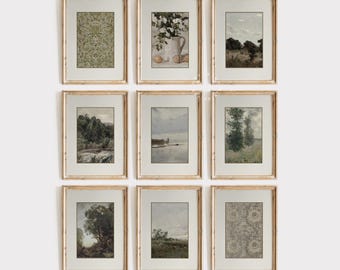 French Country Farmhouse Wall Art SET | Gallery Wall Prints | Vintage Living Room Decor | Digital Printable Downloadable | G0038