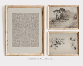 Tapestry Landscape Tree Sketch | Set of Three Neutral Gallery Wall Prints| Home Decor | PRINTABLE Digital | G0047