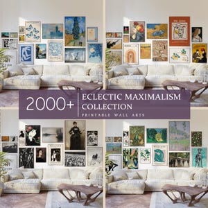 2000+ Prints Bundle Eclectic Wall Art Vintage Gallery Set, Maximalist Wall Art, Gallery Wall Collage, Wall Decor, Trendy Posters, B0006