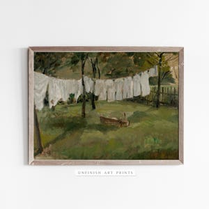 Laundry Room Art | Vintage Farmhouse Decor Painting | Digital PRINTABLE | 00051