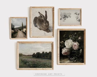 Vintage European Gallery Wall Prints | Living Room Decor |Rustic Gallery Set | Digital Printable Downloadable | G0034