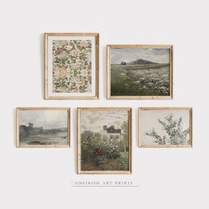 Vintage Muted Green Neutral Tone Prints | Spring Gallery Wall Set | Bedroom Art Digital PRINTABLE | G0001