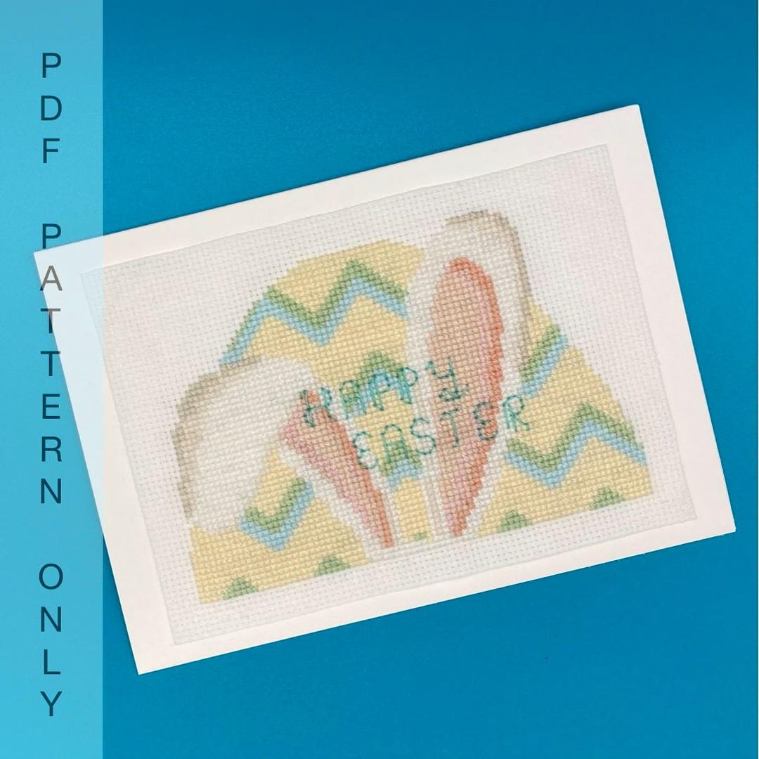 Happy Easter Cross Stitch PDF Pattern - Etsy