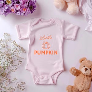 Adorable Little Pumpkin Romper, Pumpkin Romper, Autumn Baby Romper, Lineart Style Romper, Cozy Outfits Baby
