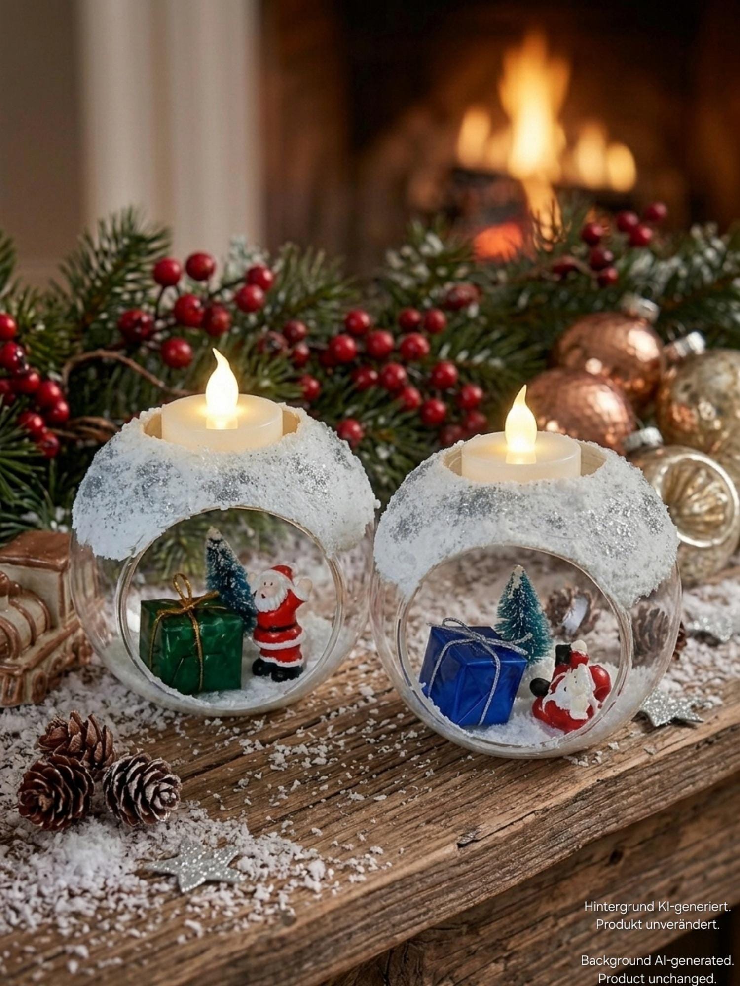 Weihnachtsdeko windlicht glas