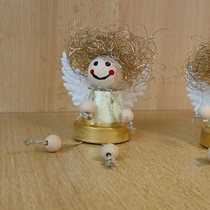 Schutzengel mit Schutzengel-Botschaft, kleine Engel, Guardian Angel, mit Engelsflügeln und Engelshaar, Glücksbringer, kleine Geschenke