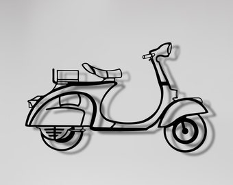 Scooter Thema Metall Wandkunst, Scooter Metall Garage Zeichen, Scooter Geschenk Metall Dekor, Scooter Mann Höhle Dekor