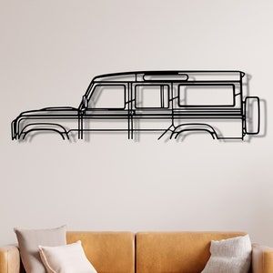 Defender 110 Metal Wall Art: Garage Decor Sign
