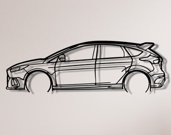 Focus Theme Metal Car Wall Art: Garage Decor