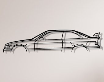E36 M3 Thema Metall-Wandkunst, E36 M3 Metall-Garagenschild, E36 M3 Geschenk-Metalldekor, E36 M3 Männerhöhlen-Dekor