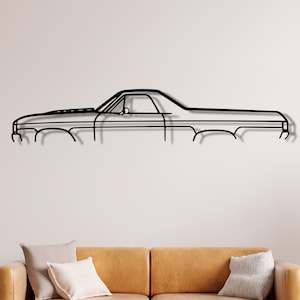 El Camino Theme Metal Wall Art , El Camino Metal Garage Sign , El Camino Gift Metal Decor , El Camino Man Cave Decor