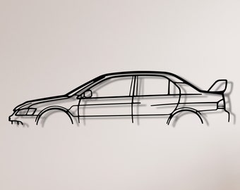 Evo IX-Themen-Metallwandkunst, Evo IX-Metallgaragenschild, Evo IX-Geschenk-Metalldekor, Evo 9-Mannhöhlen-Dekor