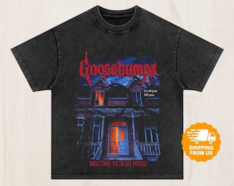 Goosebumps Comfort Colors Shirt, Vintage Haunted House Shirt, Horror Graphic Tshirt, Halloween Movie Tee Shirt, Gift For Fans
