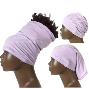 Head Wrap, Hair Tube, Hairband, Head Band, Headwrap, Lavender Light Purple Adjustable Stretch Fabric, Accessory For Natural Hair, Dreadlocks