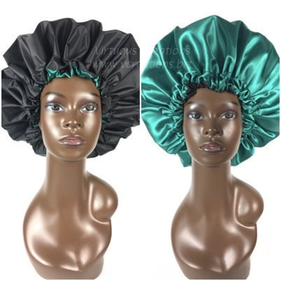 extra-large-shower-cap-satin-lined-shower-bonnet-bath-cap-etsy