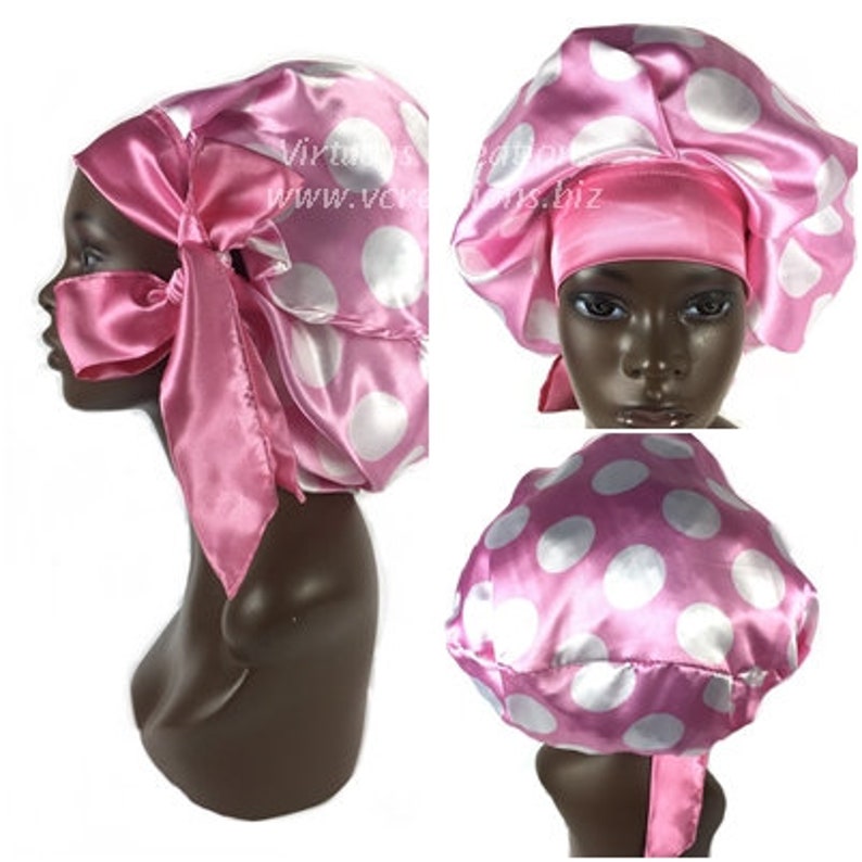 Satin Braid Locs Sleep Cap Single Layered Scarf Pink Etsy