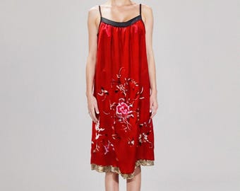 Antique Chinese Embroidered Silk Dress
