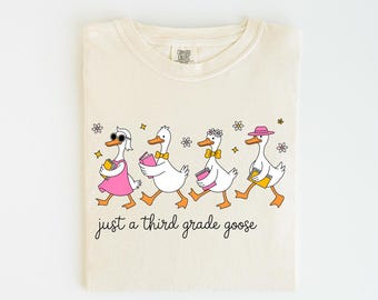 3rd Grade Teacher Shirt, Just a Third Grade Goose Tee, Comfort Colors Back to School Shirt, 3rd Grade Student Shirt, Cute Goose Gift