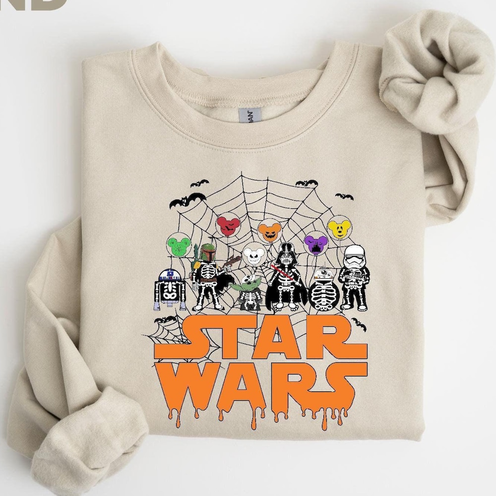 Star Wars Halloween, Star Wars Halloween Sweatshirt, Star Wars Characters Halloween, 2025 Disney Halloween Sweatshirt, Disneyland Halloween Bespoketshirt