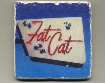 Fat Cat in Uptown - Original Coaster