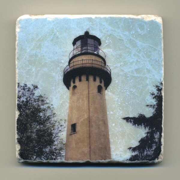 Grosse Point Light-Evanston, IL- Original Coaster