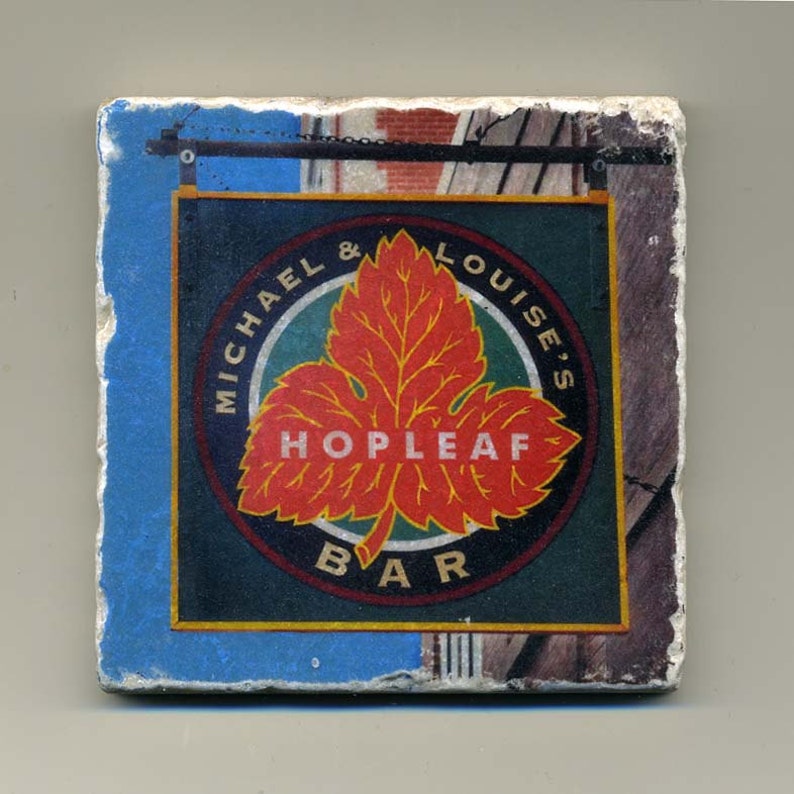 Hop Leaf in Andersonville Original Coaster image 1