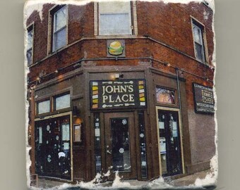 John's Place in Roscoe Village -  Original Coaster