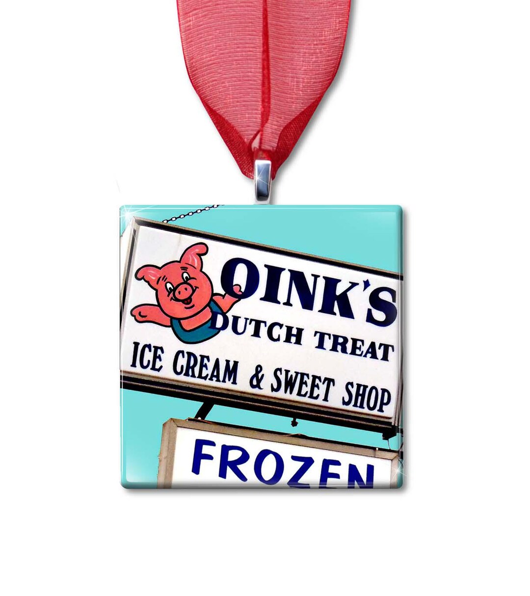 Oink's in New Buffalo, MI - Handmade Photo Ornament - Etsy