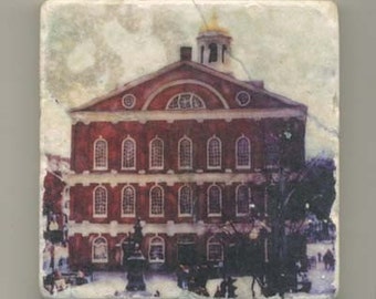 Faneuil Hall in Boston -  Original Coaster