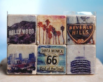 Los Angeles Magnets - set of 6