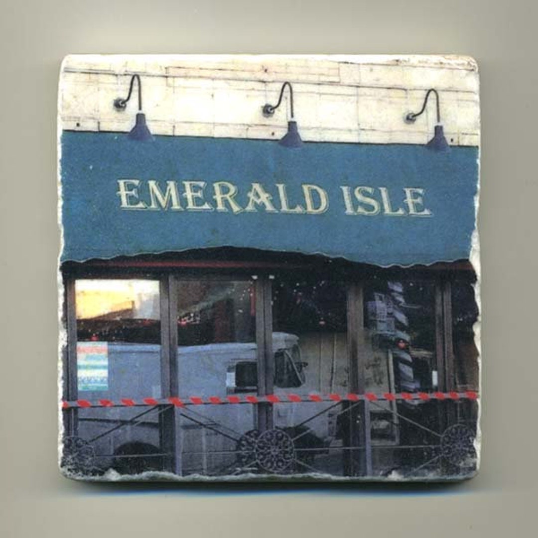 Chicago Coaster, Emerald Isle in Edison Park, Original Handmade Coaster
