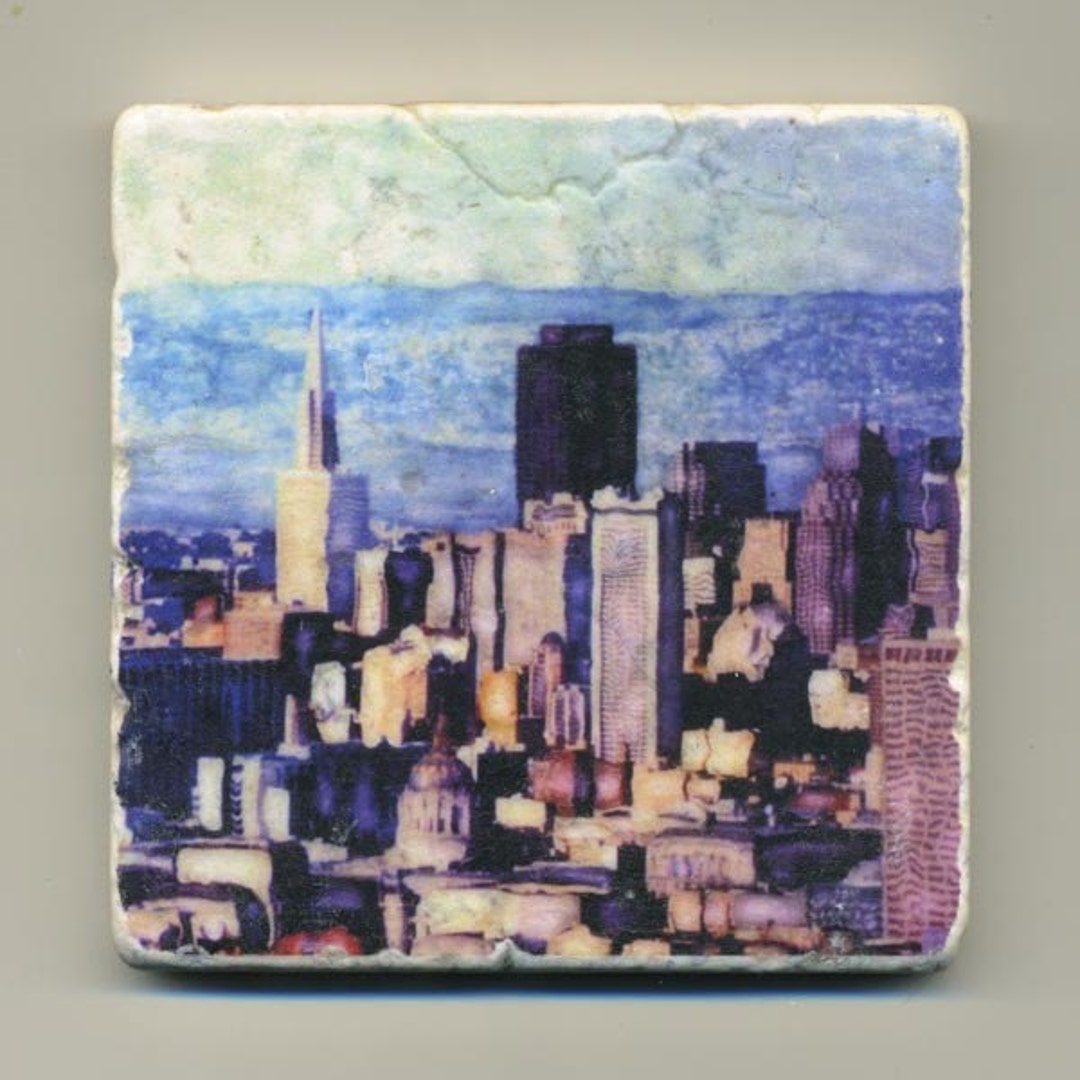 San Francisco Skyline From Twin Peaks Original Coaster - Etsy