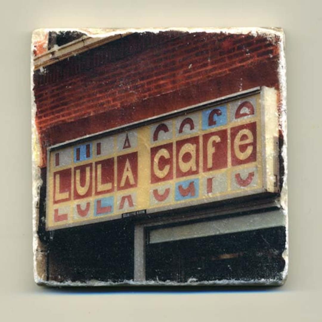 Lula Cafe in Logan Square Original Coaster Etsy