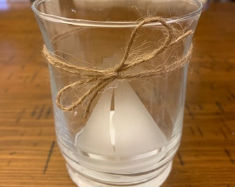 Glass candle holder