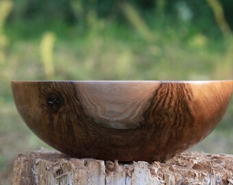 Walnut Wood Wooden Bowl Fruit Dry Food or Decoration