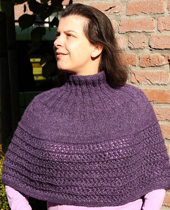Sewing & Fiber capelet cape cowl neckwarmer Pdf knitting pattern poncho