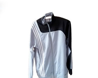 Adidas y2k veste de survêtement années 00 gris noir